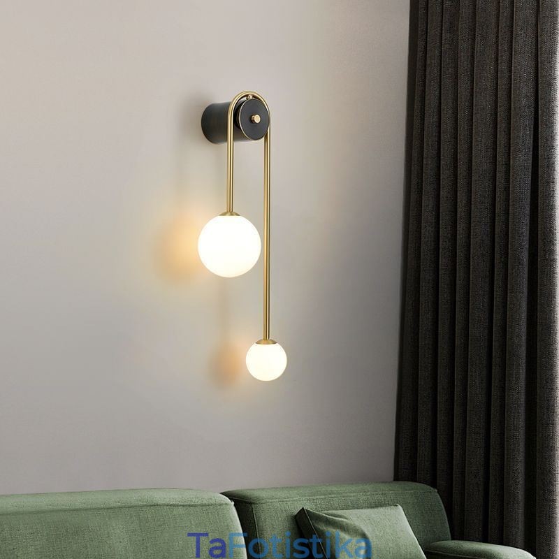 Globe Glass Sconce Wall Lighting Μοντέρνο ορειχάλκινο φωτιστικό τοίχου