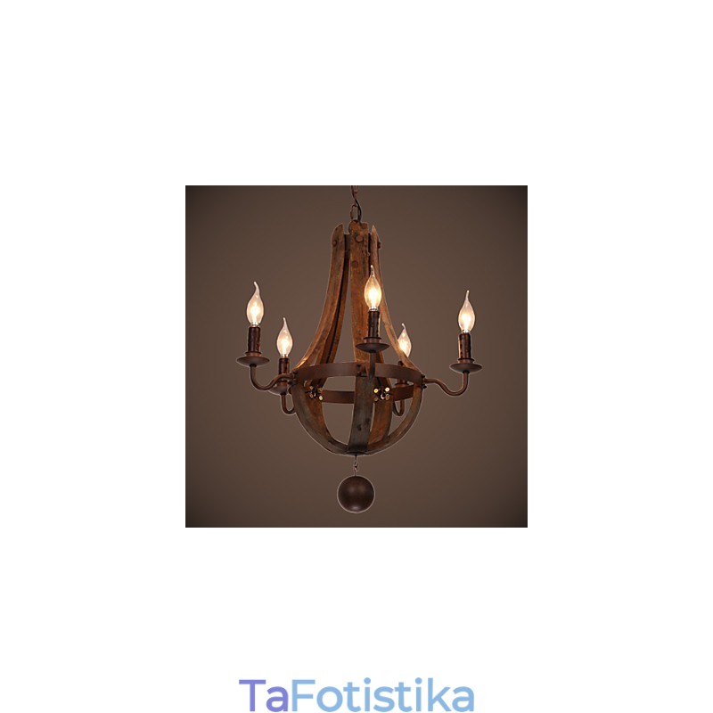 Πολυέλαιος 5 φωτάκια Vintage Retro Country Living Dining Metal