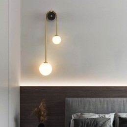Globe Glass Sconce Wall Lighting Μοντέρνο ορειχάλκινο φωτιστικό τοίχου