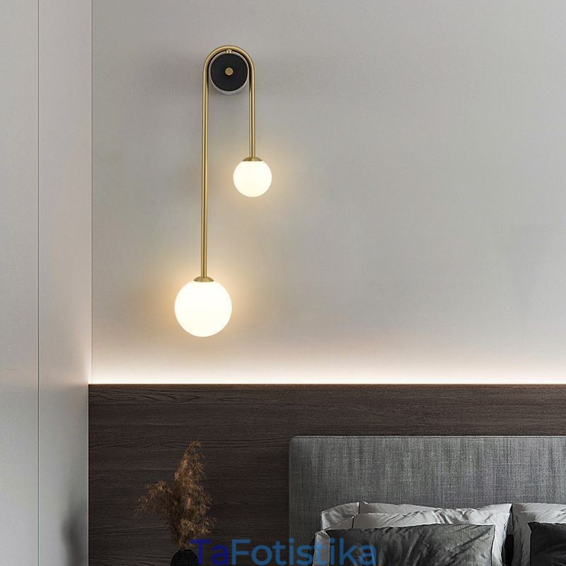 Globe Glass Sconce Wall Lighting Μοντέρνο ορειχάλκινο φωτιστικό τοίχου