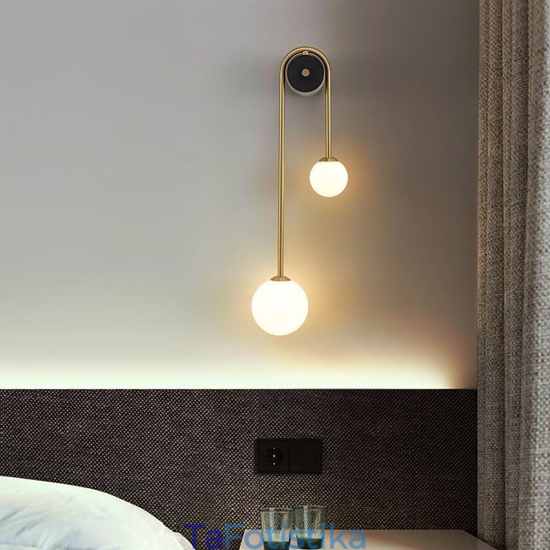 Globe Glass Sconce Wall Lighting Μοντέρνο ορειχάλκινο φωτιστικό τοίχου