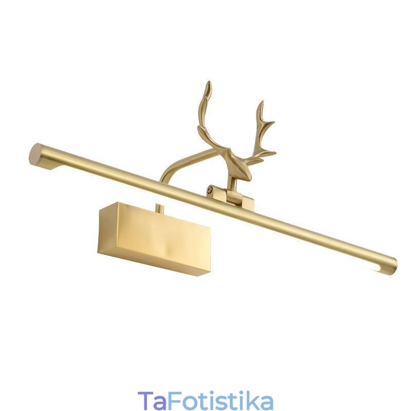 Φωτιστικό τοίχου Nordic Brass Καθρέφτης Μπροστινό Φως