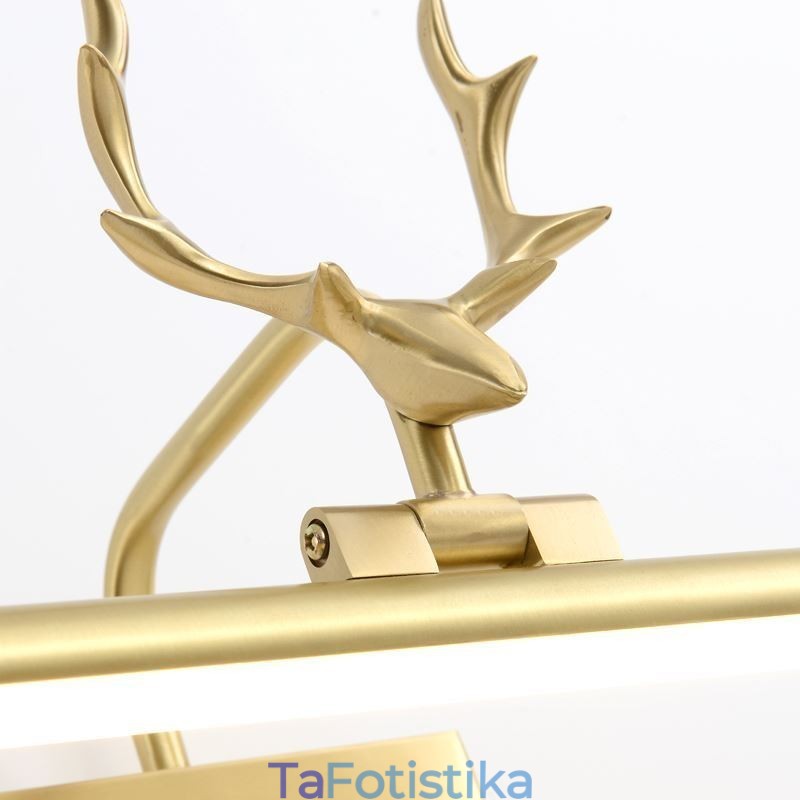 Φωτιστικό τοίχου Nordic Brass Καθρέφτης Μπροστινό Φως