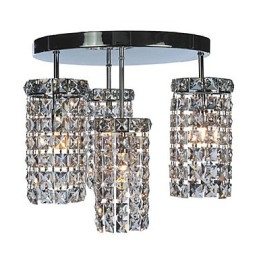 Σύγχρονα Crystal Drop Flush Mount Lights με 4 Φώτα
