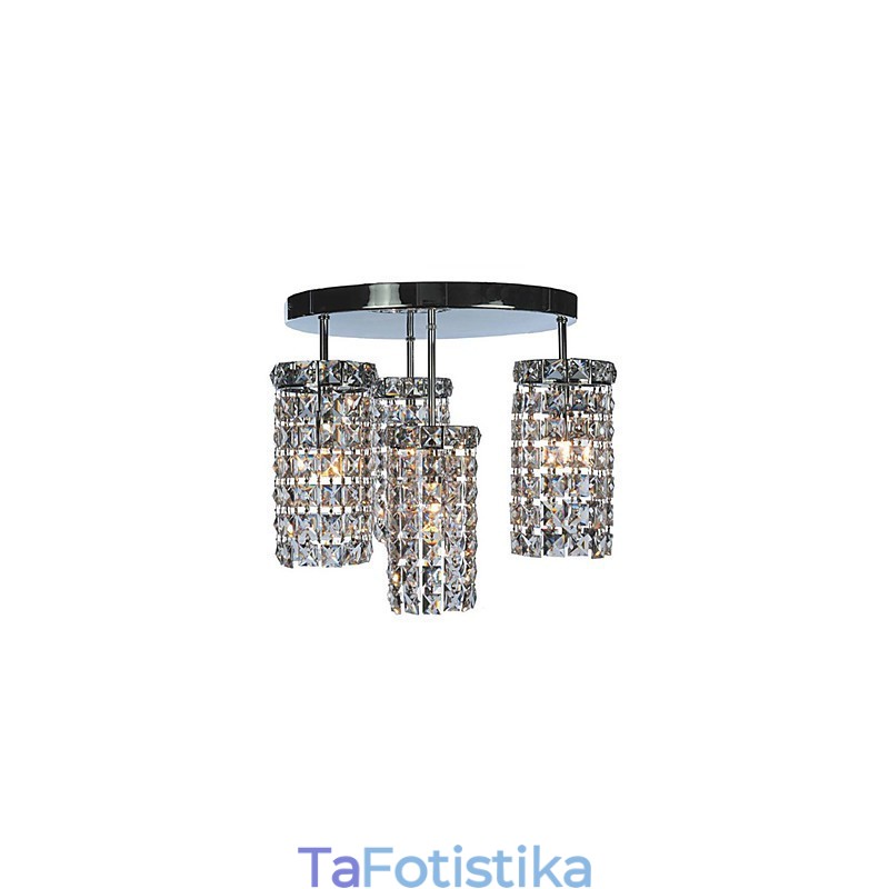 Σύγχρονα Crystal Drop Flush Mount Lights με 4 Φώτα