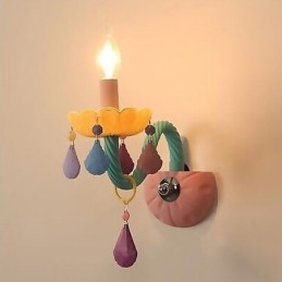 European Crystal Sconce Macaron Πολύχρωμο Φωτιστικό τοίχου