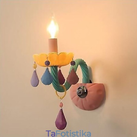 European Crystal Sconce Macaron Πολύχρωμο Φωτιστικό τοίχου European Crystal Sconce Macaron Πολύχρωμο Φωτιστικό τοίχου