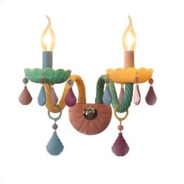European Crystal Sconce Macaron Πολύχρωμο Φωτιστικό τοίχου