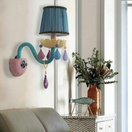European Crystal Sconce Macaron Πολύχρωμο Φωτιστικό τοίχου