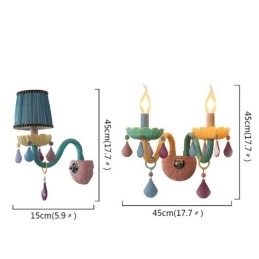 European Crystal Sconce Macaron Πολύχρωμο Φωτιστικό τοίχου