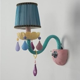 European Crystal Sconce Macaron Πολύχρωμο Φωτιστικό τοίχου