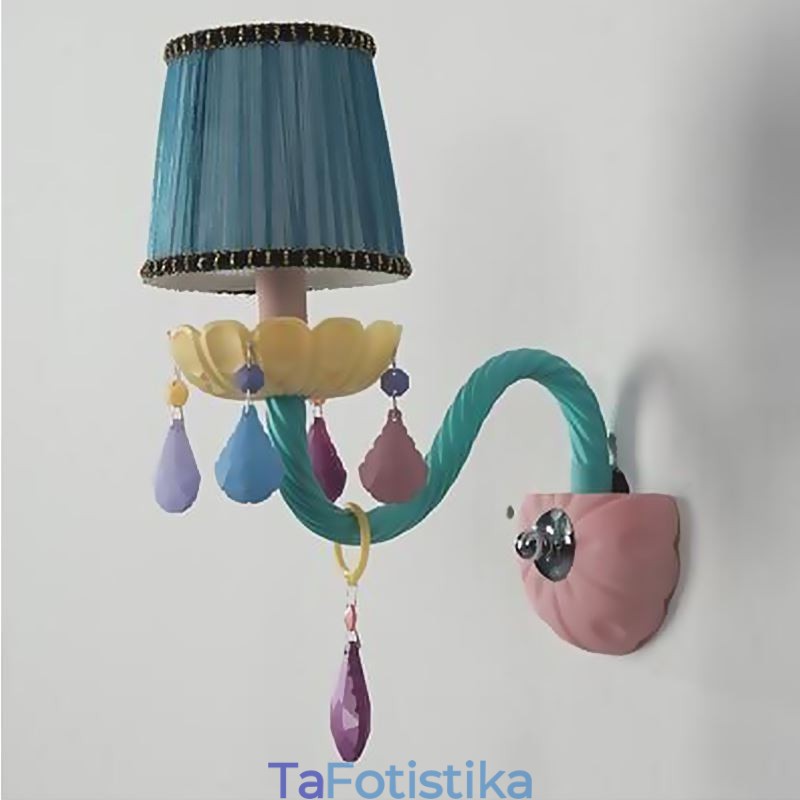 European Crystal Sconce Macaron Πολύχρωμο Φωτιστικό τοίχου