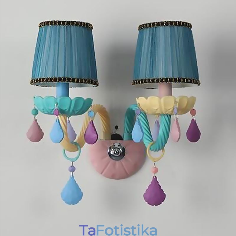 European Crystal Sconce Macaron Πολύχρωμο Φωτιστικό τοίχου