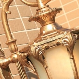 Ευρωπαϊκό Ρετρό Φωτιστικό Εξωτερικού Χώρου Αδιάβροχο Σκαλιστό Φωτιστικό Τοίχου Διάδρομος Αυλής