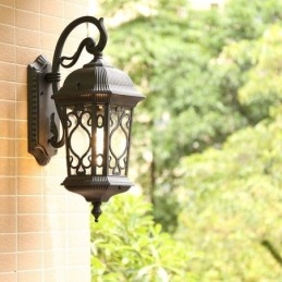 Ευρωπαϊκή Ρετρό Απλίκα Τοίχου Αδιάβροχο Σκαλιστό Φωτιστικό Τοίχου