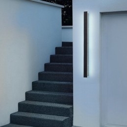 Υπαίθριος Μακρύς Μοντέρνος Σύγχρονος Επιτοίχιος Απλίκα Φωτιστικό τοίχου IP 44 για Βεράντα Αίθριο Κήπου