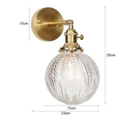 Μοντέρνο φωτιστικό τοίχου Bean με απόχρωση Ball Glass