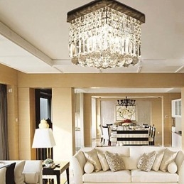 Μοντέρνο Σύγχρονο Crystal Metal Flush Mount
