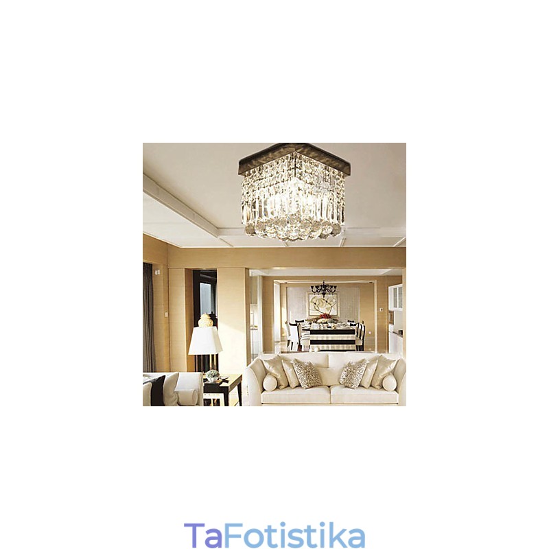 Μοντέρνο Σύγχρονο Crystal Metal Flush Mount