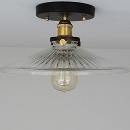 American Countryside Industrial Retro επιτραπέζιο φωτιστικό οροφής 110V σπιράλ Διαφανές γυαλί Διακοσμητικός φωτισμός σπιτιού