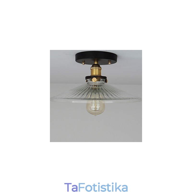 American Countryside Industrial Retro επιτραπέζιο φωτιστικό οροφής 110V σπιράλ Διαφανές γυαλί Διακοσμητικός φωτισμός σπιτιού