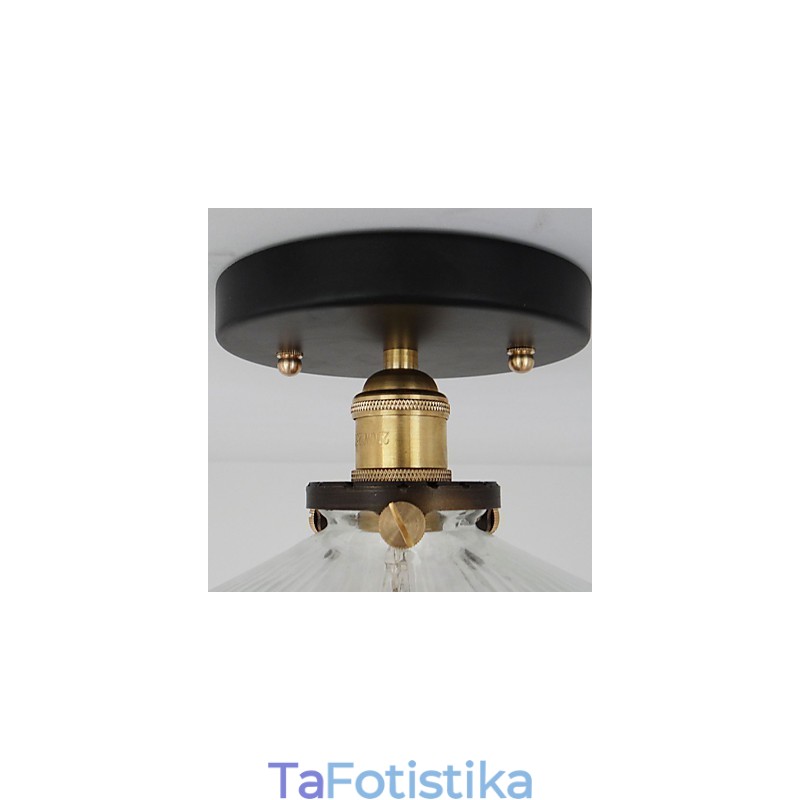 American Countryside Industrial Retro επιτραπέζιο φωτιστικό οροφής 110V σπιράλ Διαφανές γυαλί Διακοσμητικός φωτισμός σπιτιού