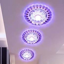 Κρυστάλλινο φωτιστικό οροφής Spotlight SMD 3W Creative Lamp Tube Light Πολύχρωμο έγχρωμο φως θόλου