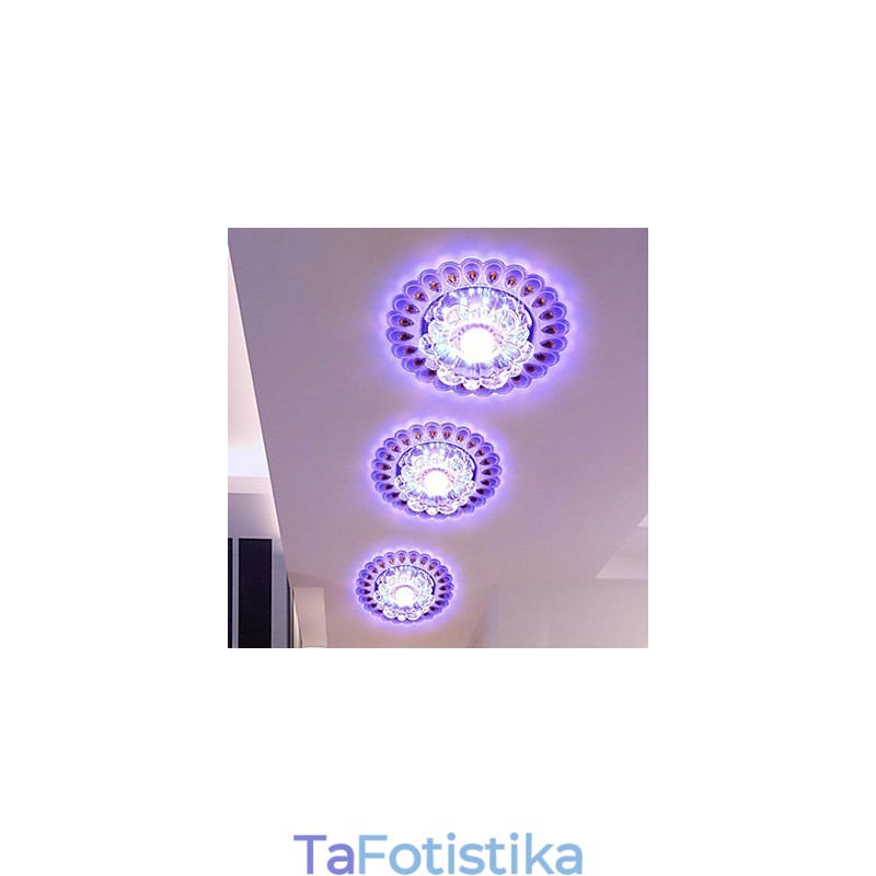 Κρυστάλλινο φωτιστικό οροφής Spotlight SMD 3W Creative Lamp Tube Light Πολύχρωμο έγχρωμο φως θόλου