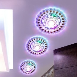 Κρυστάλλινο φωτιστικό οροφής Spotlight SMD 3W Creative Lamp Tube Light Πολύχρωμο έγχρωμο φως θόλου