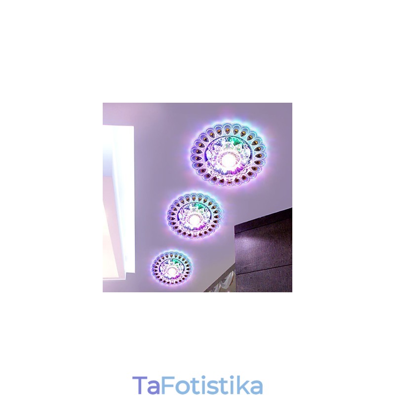 Κρυστάλλινο φωτιστικό οροφής Spotlight SMD 3W Creative Lamp Tube Light Πολύχρωμο έγχρωμο φως θόλου