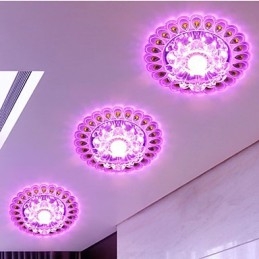 Κρυστάλλινο φωτιστικό οροφής Spotlight SMD 3W Creative Lamp Tube Light Πολύχρωμο έγχρωμο φως θόλου