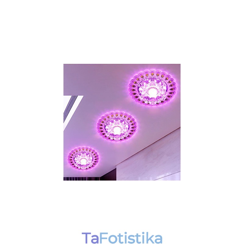 Κρυστάλλινο φωτιστικό οροφής Spotlight SMD 3W Creative Lamp Tube Light Πολύχρωμο έγχρωμο φως θόλου