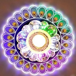 Κρυστάλλινο φωτιστικό οροφής Spotlight SMD 3W Creative Lamp Tube Light Πολύχρωμο έγχρωμο φως θόλου