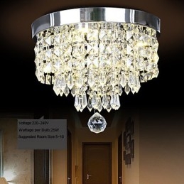 Μοντέρνο Σύγχρονο Crystal Metal Flush Mount