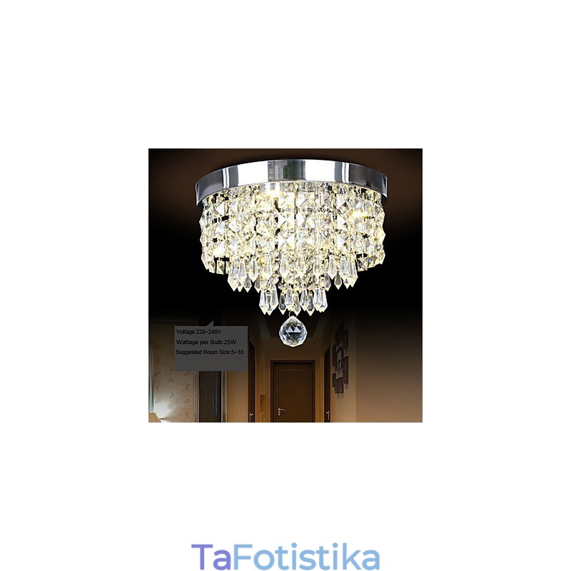 Μοντέρνο Σύγχρονο Crystal Metal Flush Mount