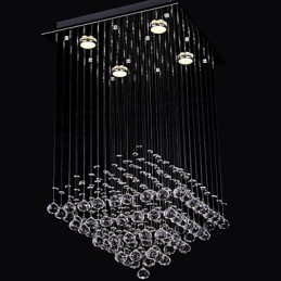 Clear Crystal 4 Lights Flush Mount σε απλό σχέδιο