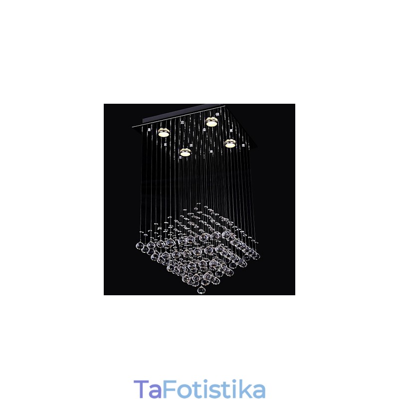 Clear Crystal 4 Lights Flush Mount σε απλό σχέδιο