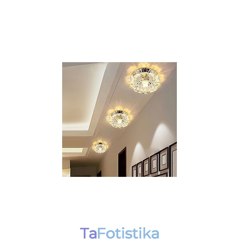 Κρυστάλλινο φωτιστικό οροφής Spotlight SMD 3W Creative Lamp Tube Light Πολύχρωμο έγχρωμο φως θόλου