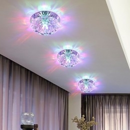 Κρυστάλλινο φωτιστικό οροφής Spotlight SMD 3W Creative Lamp Tube Light Πολύχρωμο έγχρωμο φως θόλου
