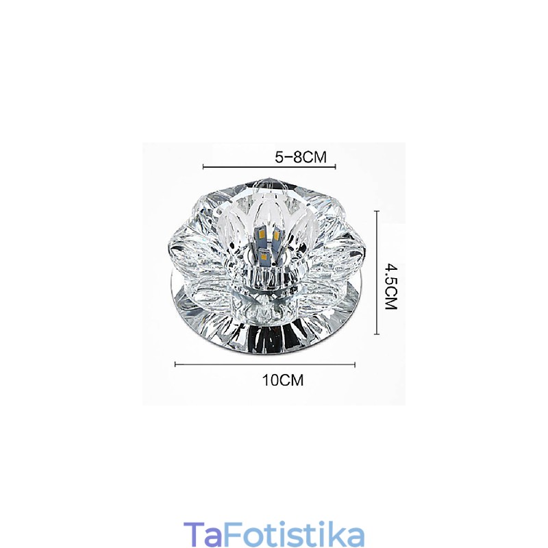 Κρυστάλλινο φωτιστικό οροφής Spotlight SMD 3W Creative Lamp Tube Light Πολύχρωμο έγχρωμο φως θόλου