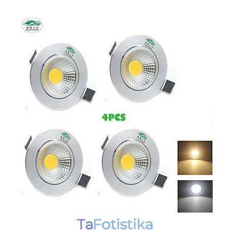 4 ΤΕΜ Zweihnder 3W 300Lm Φωτιστικό οροφής COB Downlight Ζεστό λευκό φως 4 ΤΕΜ Zweihnder 3W 300Lm Φωτιστικό οροφής COB Downlight Ζεστό λευκό φως