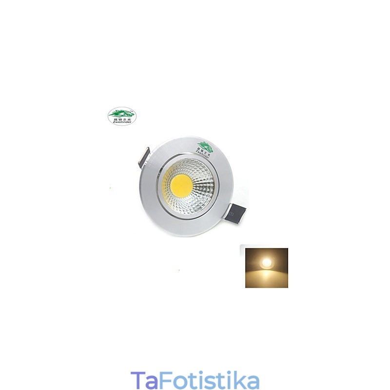 4 ΤΕΜ Zweihnder 3W 300Lm Φωτιστικό οροφής COB Downlight Ζεστό λευκό φως