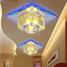 Μίνι κρυστάλλινο φωτιστικό οροφής Spotlight SMD 3W Creative Lamp Tube Light Πολύχρωμο χρώμα τετράγωνο φως θόλου