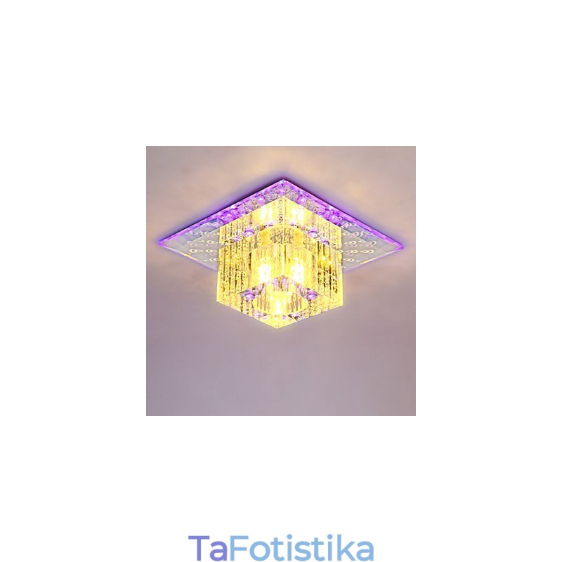 Μίνι κρυστάλλινο φωτιστικό οροφής Spotlight SMD 3W Creative Lamp Tube Light Πολύχρωμο χρώμα τετράγωνο φως θόλου