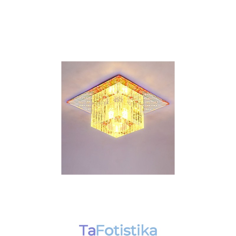Μίνι κρυστάλλινο φωτιστικό οροφής Spotlight SMD 3W Creative Lamp Tube Light Πολύχρωμο χρώμα τετράγωνο φως θόλου