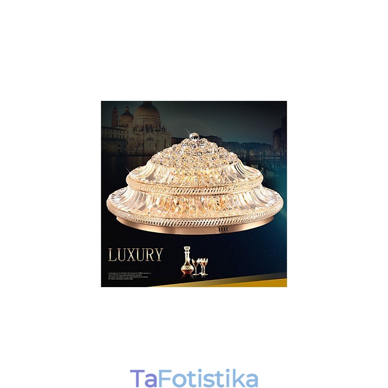 Modern Luxury 9 Μοντέρνο Κρυστάλλινο Φωτιστικό Οροφής Absorb Dome Light Διάμετρος 80CM