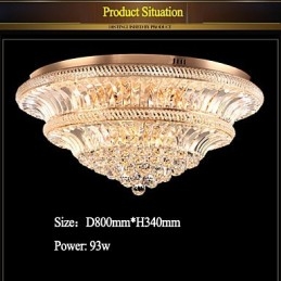 Modern Luxury 9 Μοντέρνο Κρυστάλλινο Φωτιστικό Οροφής Absorb Dome Light Διάμετρος 80CM