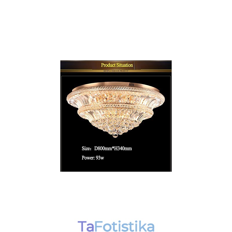 Modern Luxury 9 Μοντέρνο Κρυστάλλινο Φωτιστικό Οροφής Absorb Dome Light Διάμετρος 80CM