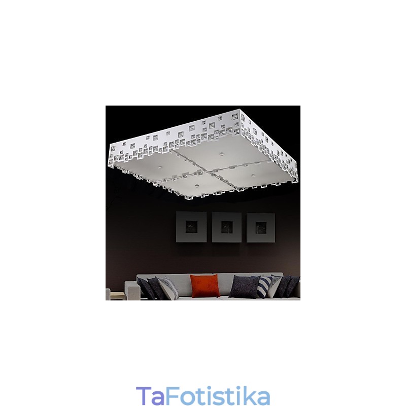 Crystal Flush Mount Modern Contemporary Metal