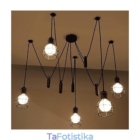 Παραδοσιακό Κλασικό Vintage Ρετρό Φανάρι Country Mini Ζωγραφική Μεταλλικό Κρεμαστό Φωτιστικό Τραπεζαρία